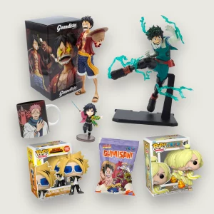 mangabox goodies ultra avec des figurine premium sous licence officielle comme des banpresto bandai et funko pop